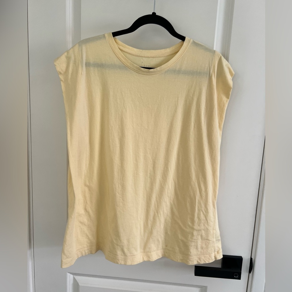 a new day Light Yellow Muscle Tee